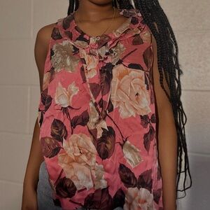 printed floral top, 18WP